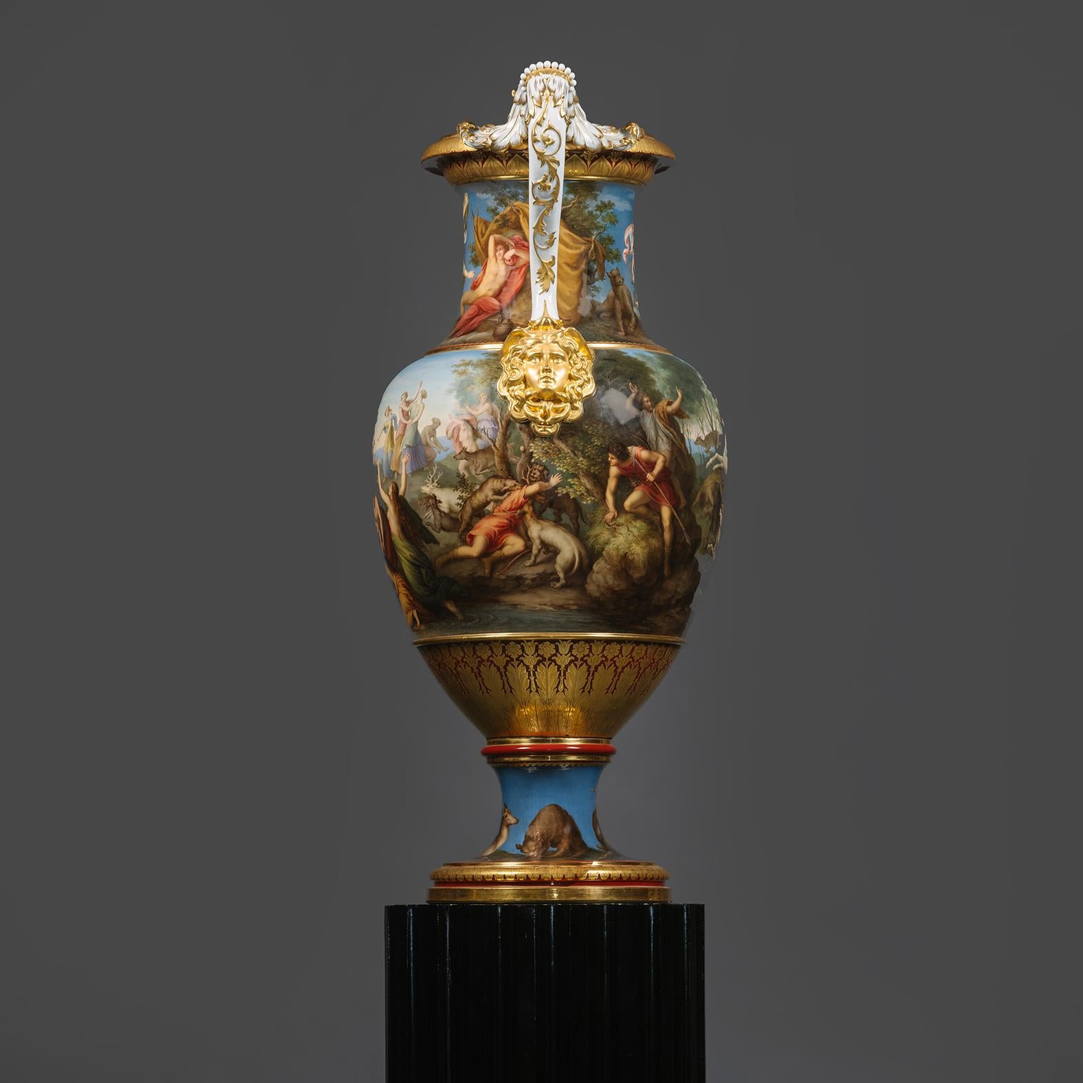 'The Diana and Actaeon Vase', Meissen Circa 1865 For Sale 3