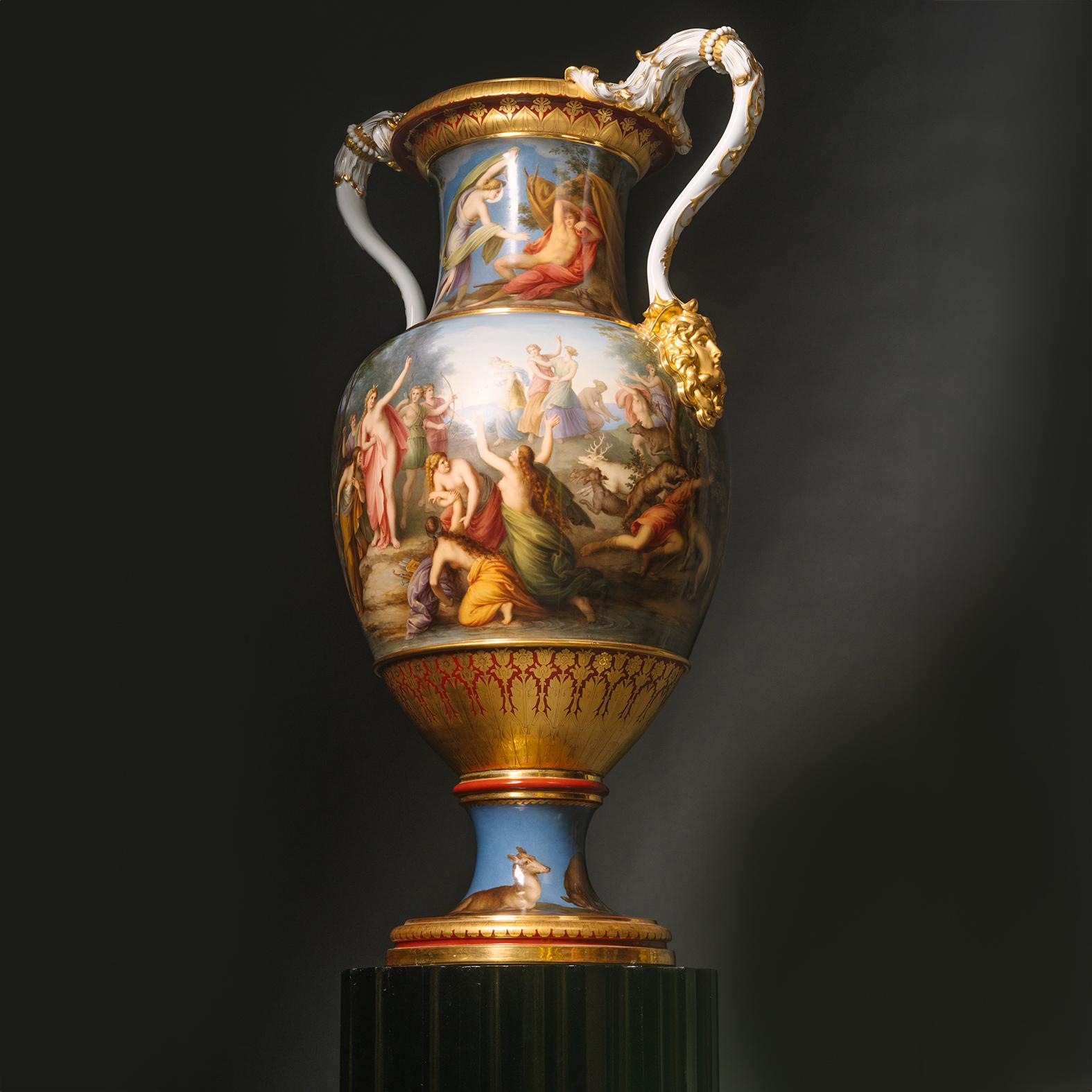 'The Diana and Actaeon Vase', Meissen Circa 1865 For Sale 4