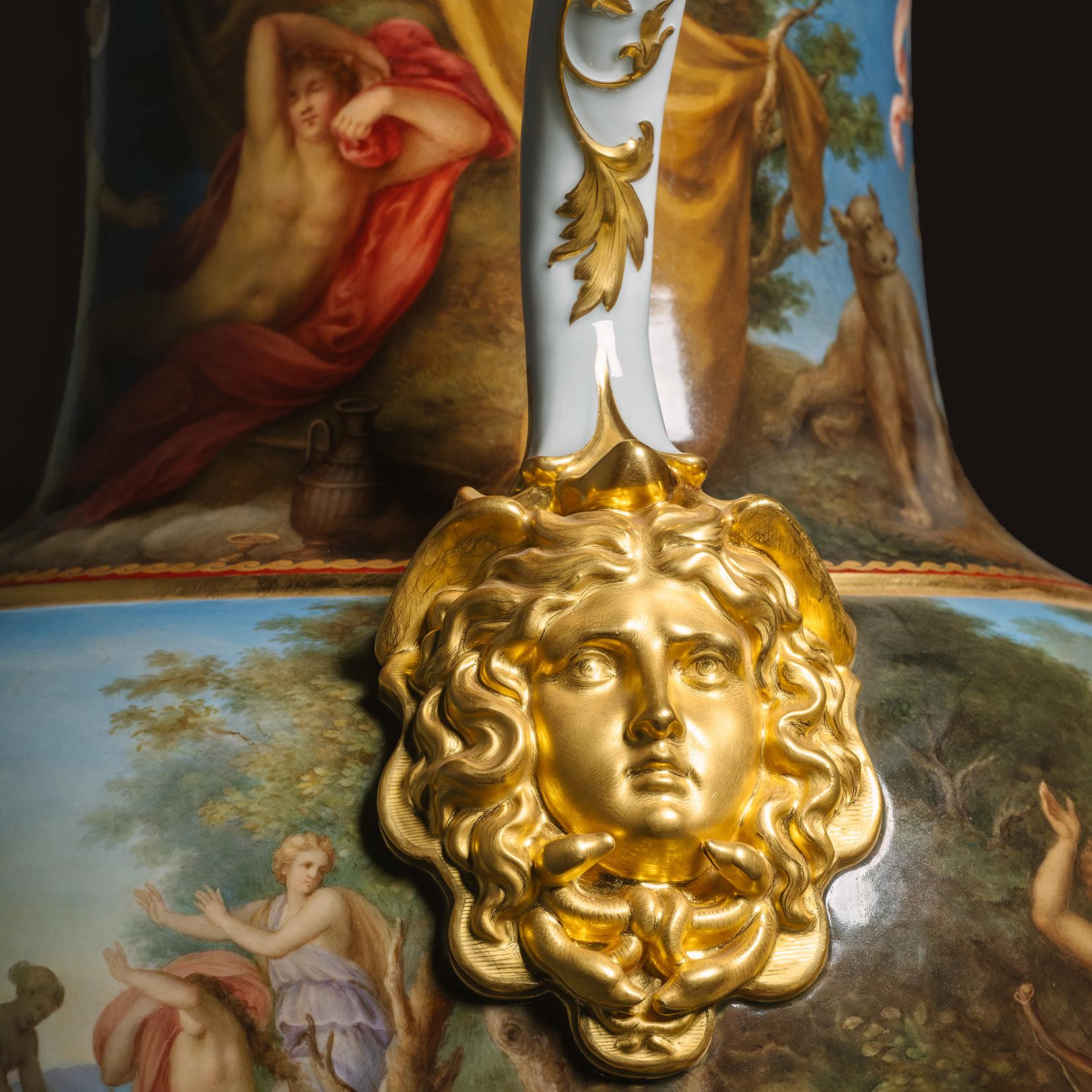 Neoclassical 'The Diana and Actaeon Vase', Meissen Circa 1865 For Sale