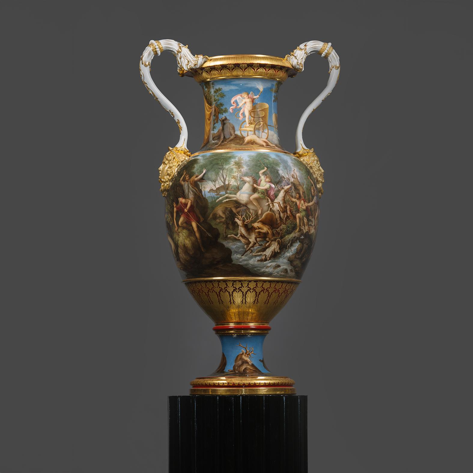 'The Diana and Actaeon Vase', Meissen Circa 1865 For Sale 1