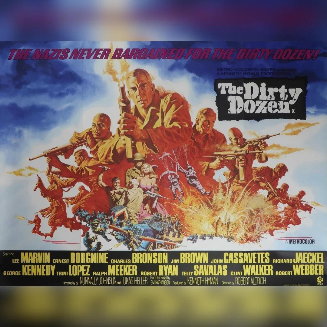 The Dirty Dozen (1967)
Original British Quad (30 X 40 Inches)

Super rare style A UK quad poster avec Frank McCarthy artwork. Ensemble de guerre récompensé par un Oscar avec Lee Marvin, Ernest Borgnine et Charles Bronson. Il s'agit de la première