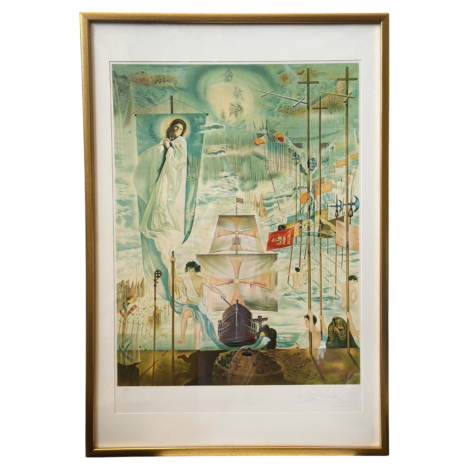 "The Discovery of America by Christopher Columbus" Lithograph by Salvador Dalí For Sale
