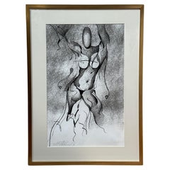 Used The Divine Feminine - Black and White Lithograph