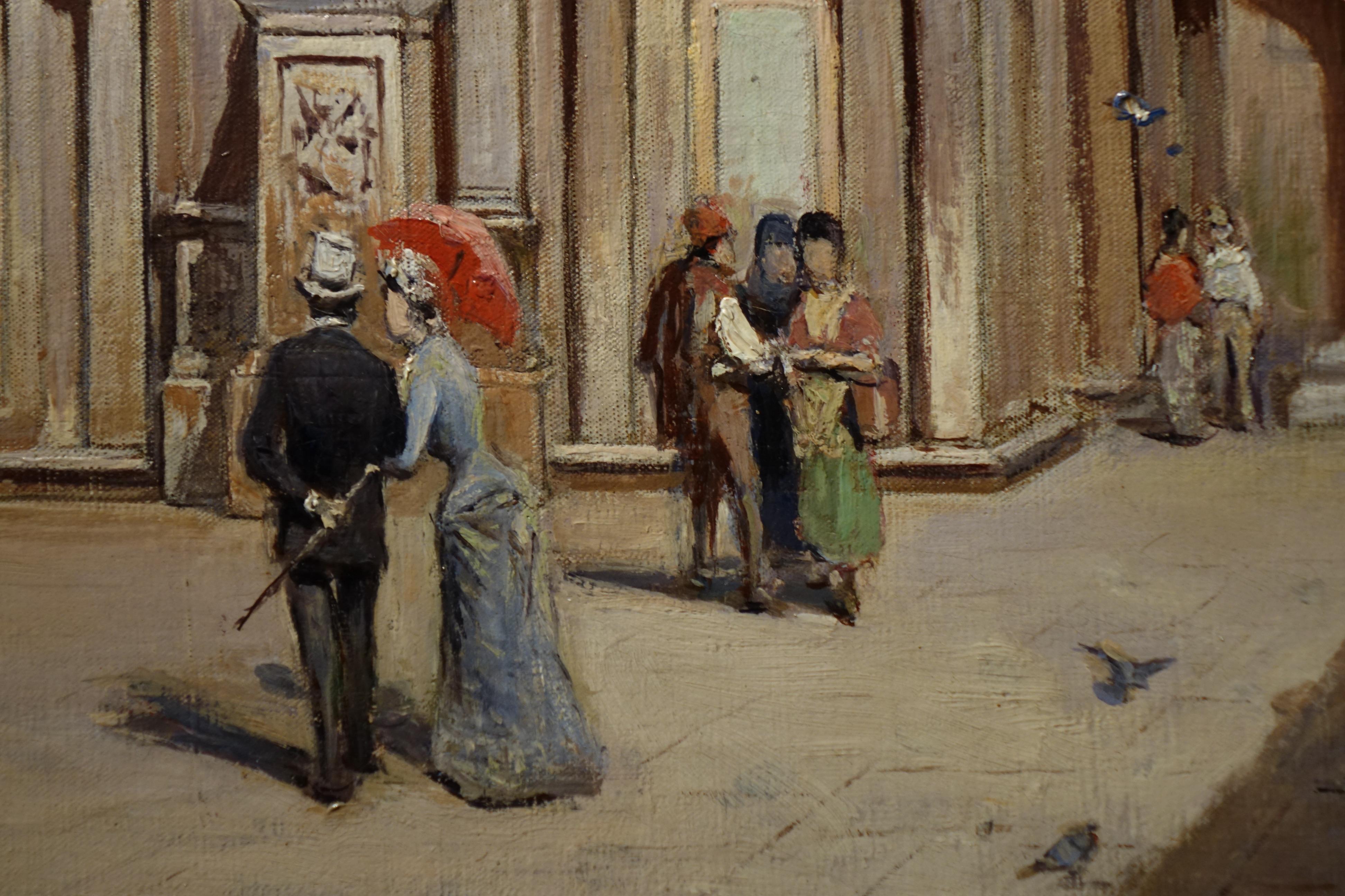 The Doges Palace in Venedig – Frans Wilhelm ODELMARK, 1889 (Handbemalt) im Angebot