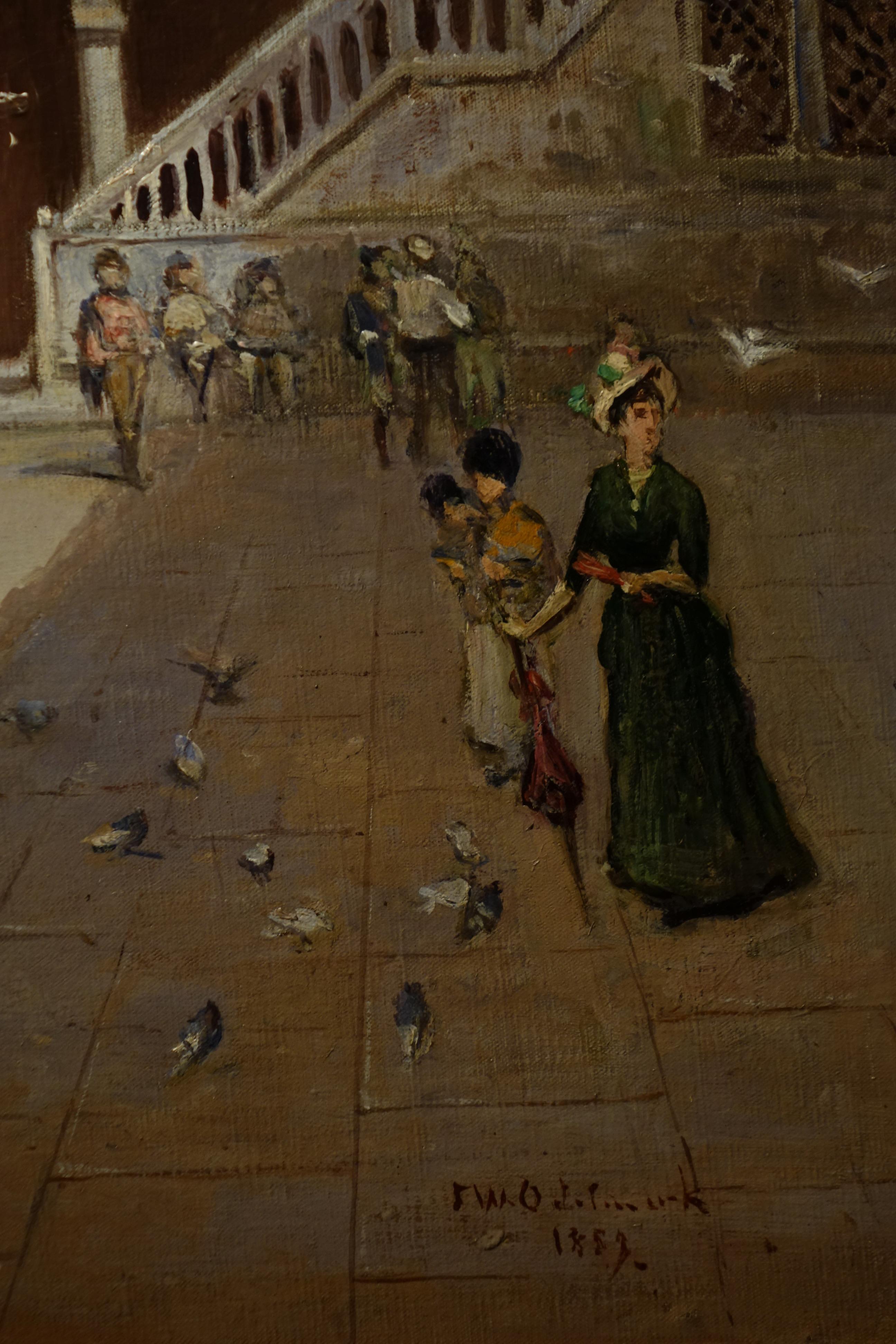 Tela Il Palazzo Ducale di Venezia - Frans Wilhelm ODELMARK, 1889 in vendita