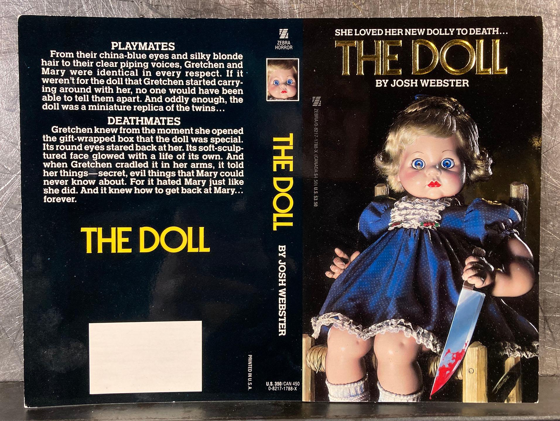 Doll Mixed Media Painting and Original Book Cover In New Condition For Sale In Montreal, QC