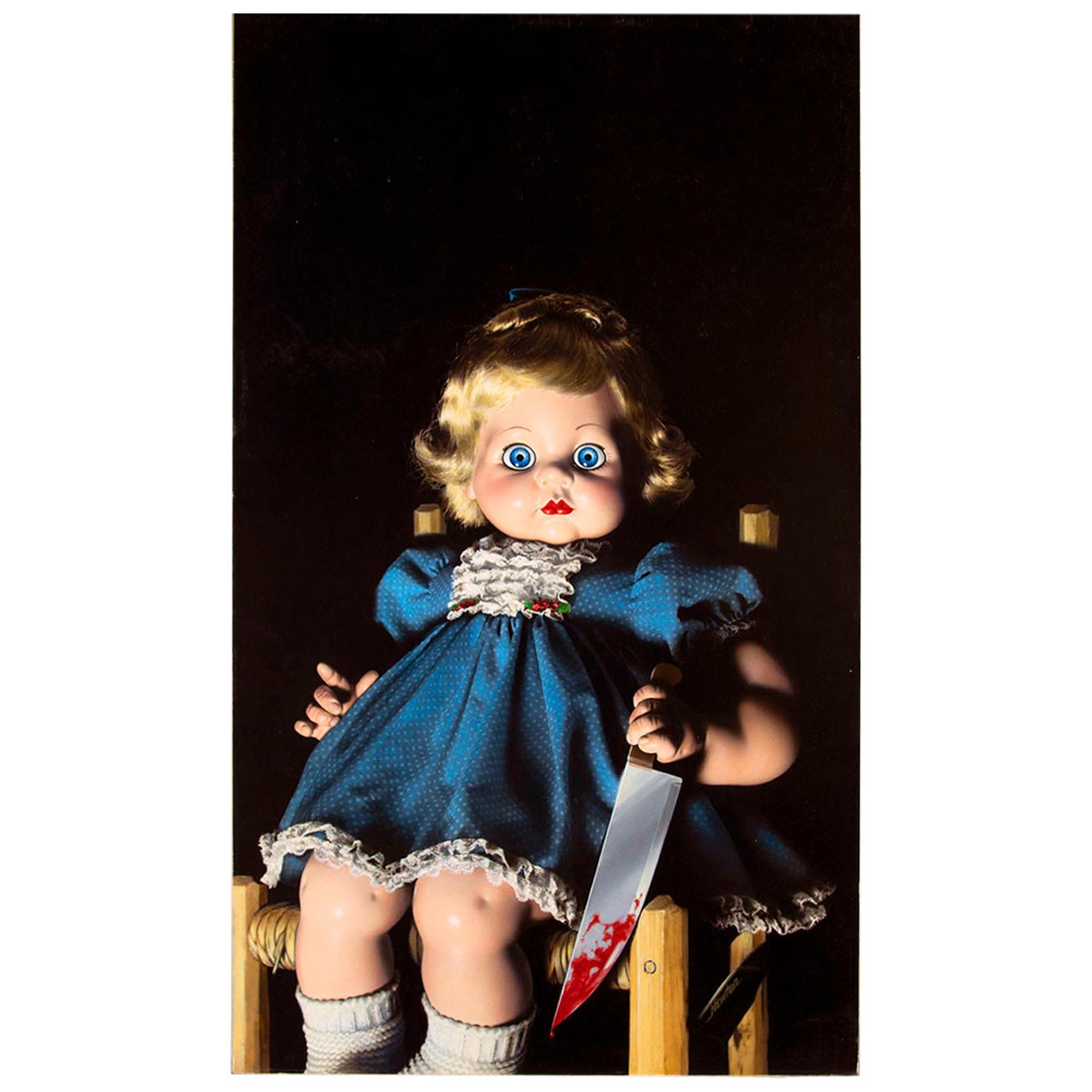 Doll Mixed Media Painting and Original Book Cover For Sale