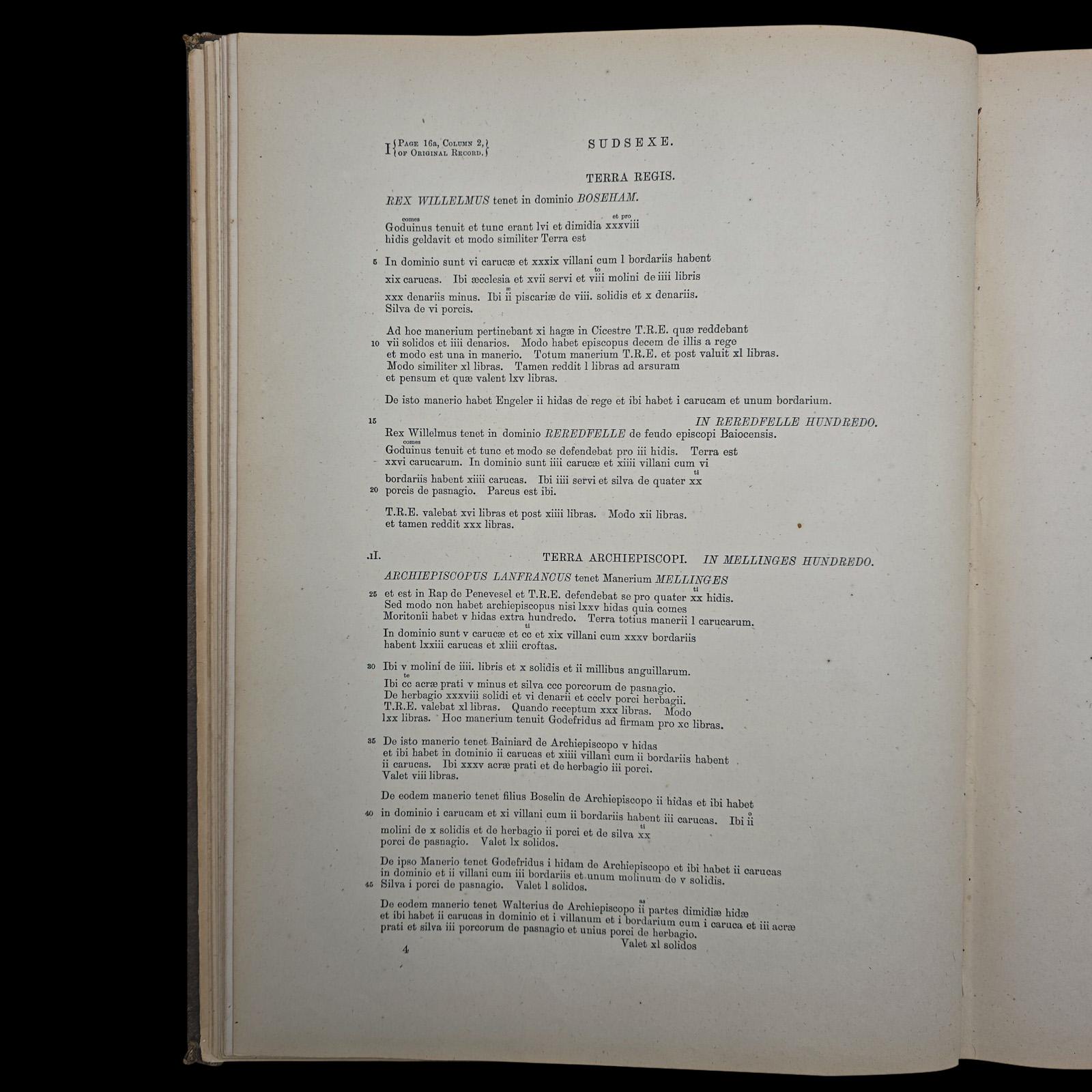 The Domesday Book, Sussex Archaeological Society, Antique Historical Reference For Sale 3