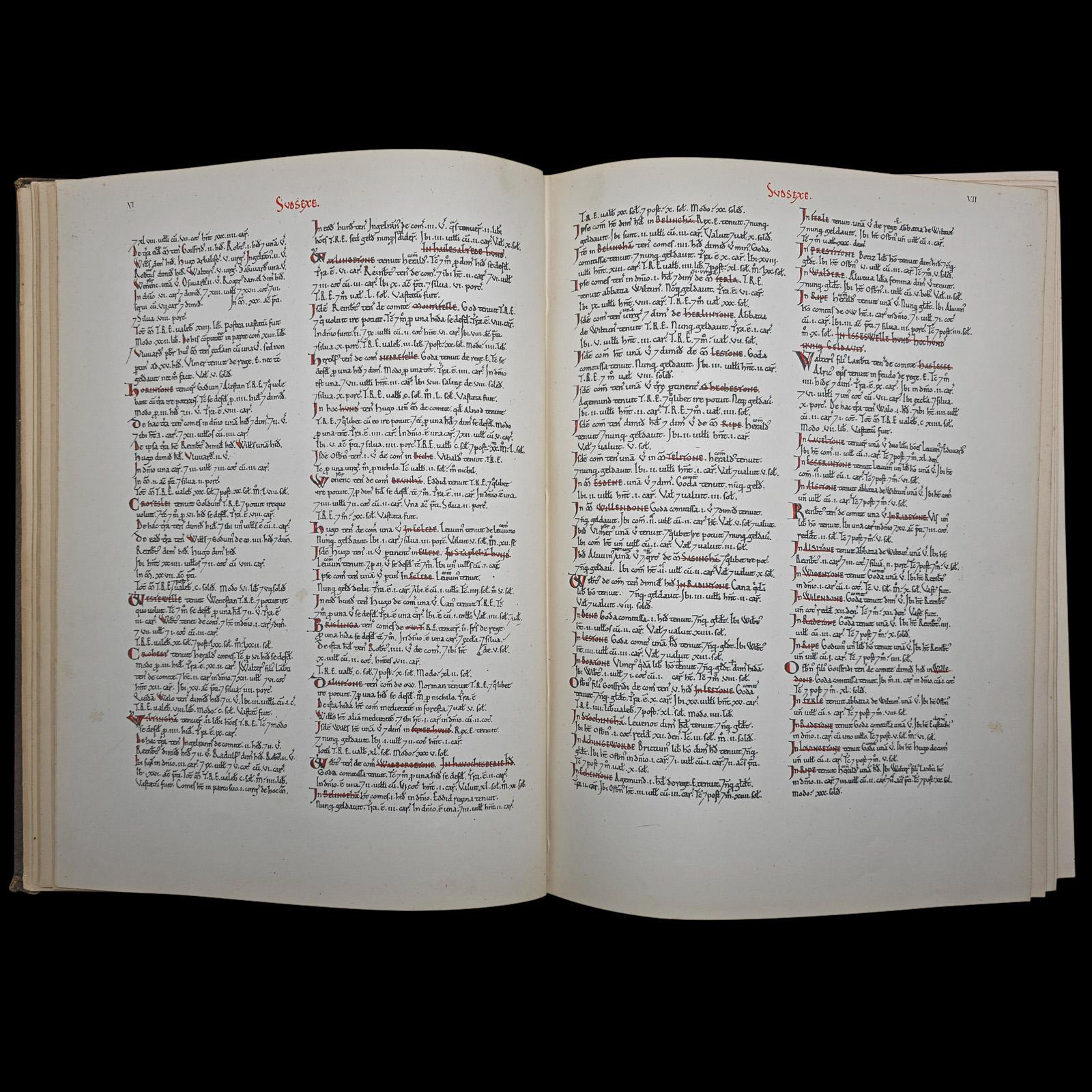 Paper The Domesday Book, Sussex Archaeological Society, Antique Historical Reference For Sale
