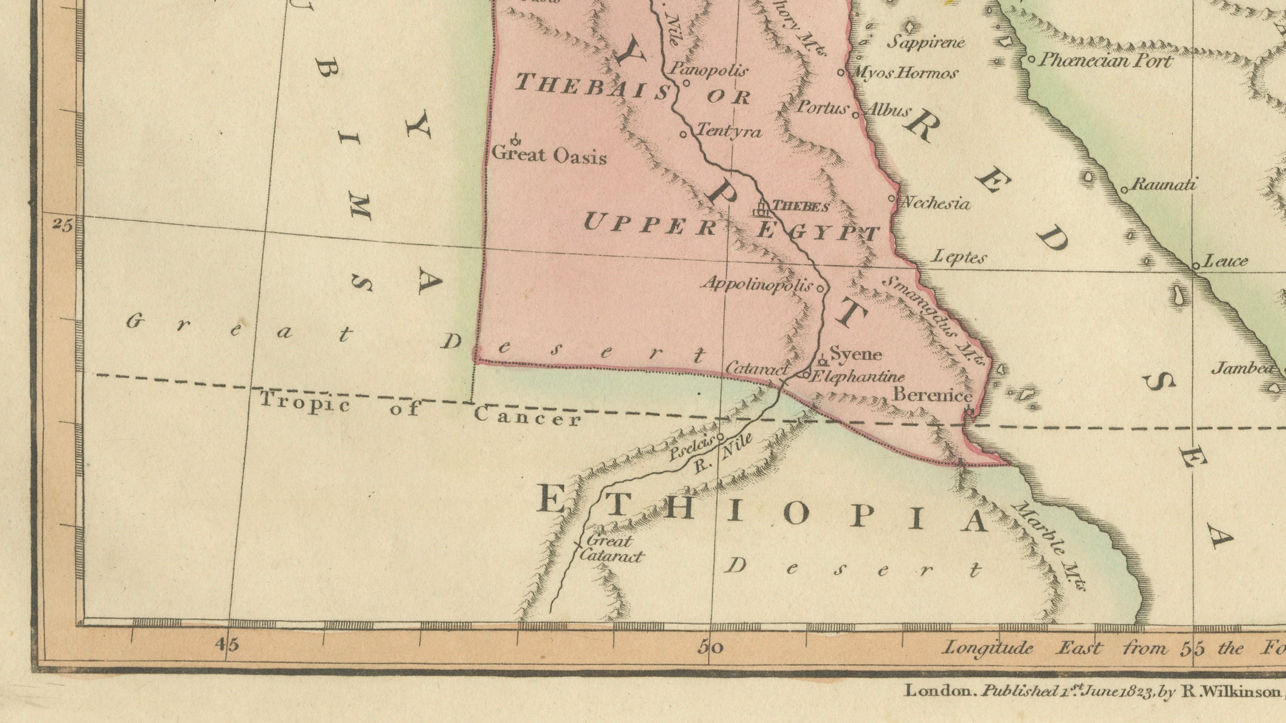 The Dominions of Solomon — Biblical Map of the Ancient Near East and Egypt, 1827