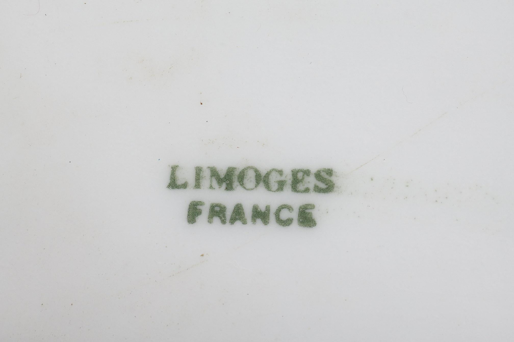 Piatto in porcellana di Limoges 