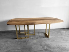 Table basse « France » en wengé et laiton de Seve Quantum Design