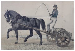 The Drayman And His Good Horse by A Koellner Color Lithograph Whiskey Barrel