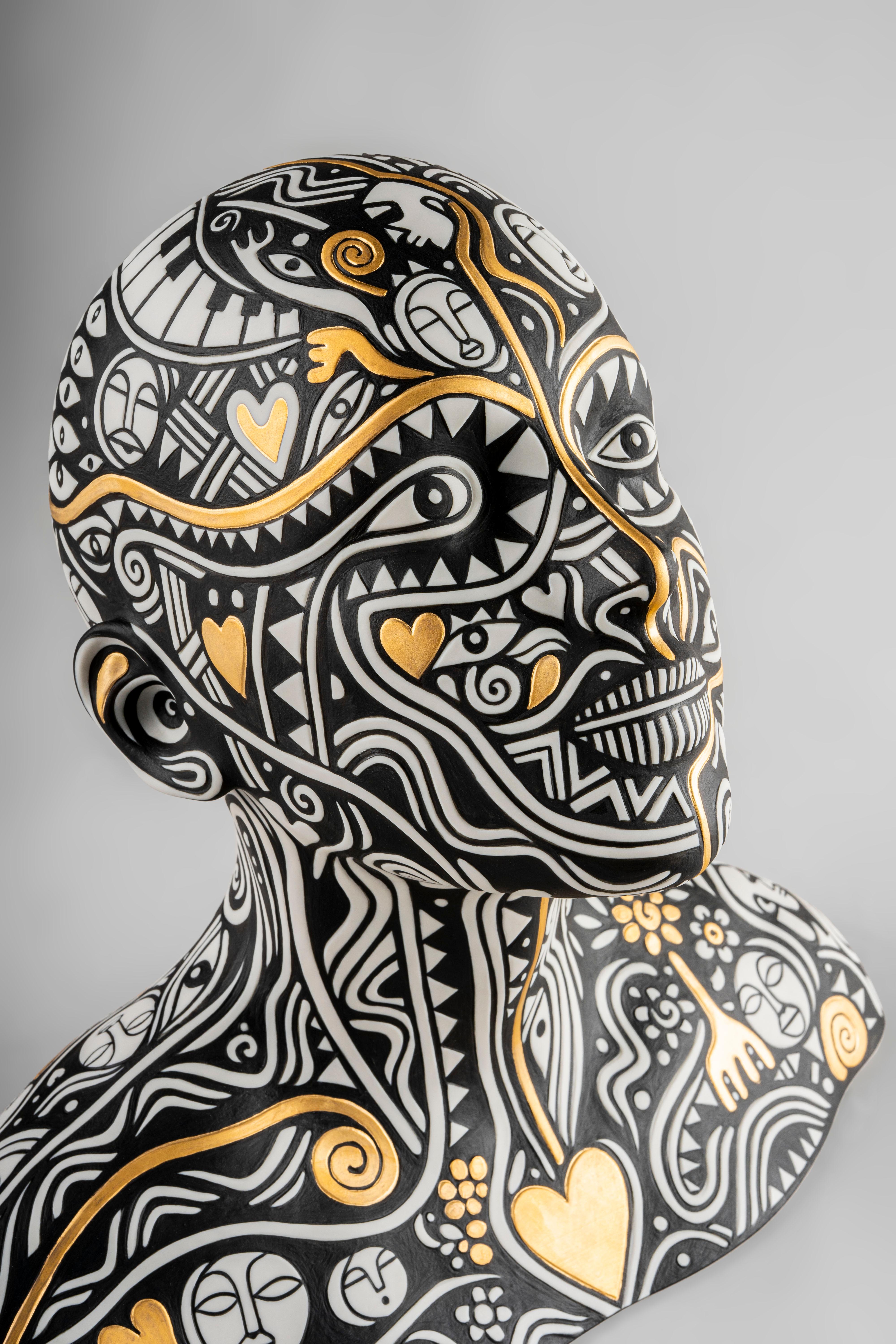 The Dreamer by Laolu - bust Sculpture. Limited Edition In New Condition For Sale In New York City, NY