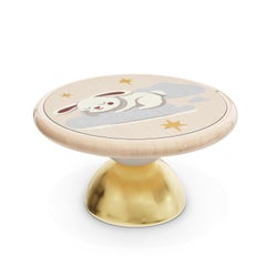 The Dreamer Play Table – Handcrafted Marquetry Table with Gold Leaf Finish