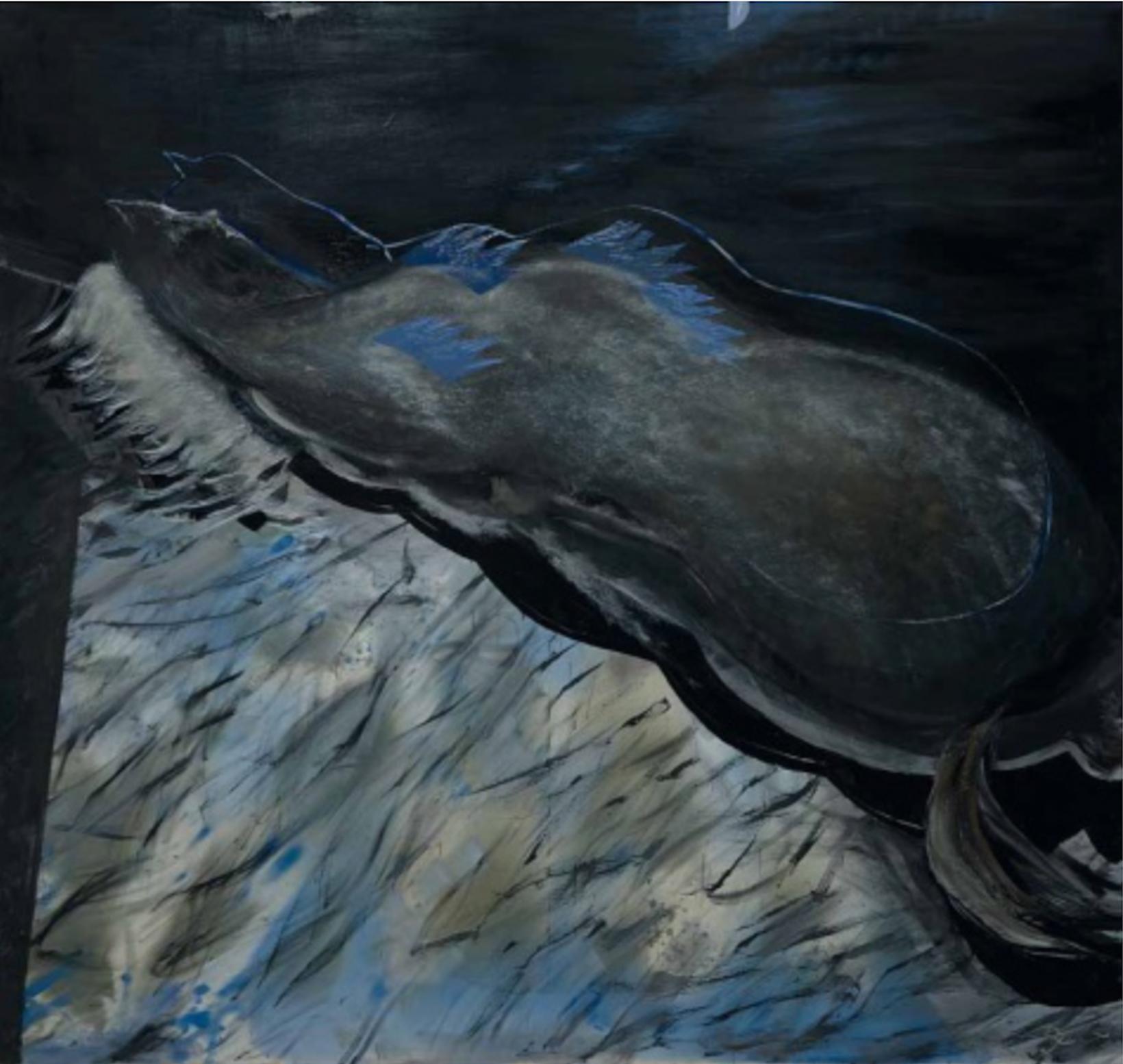 XXIe siècle et contemporain « The Dreaming Pegasus » - Grande peinture sur toile impressionnante de Greddy Assa, 2013 en vente
