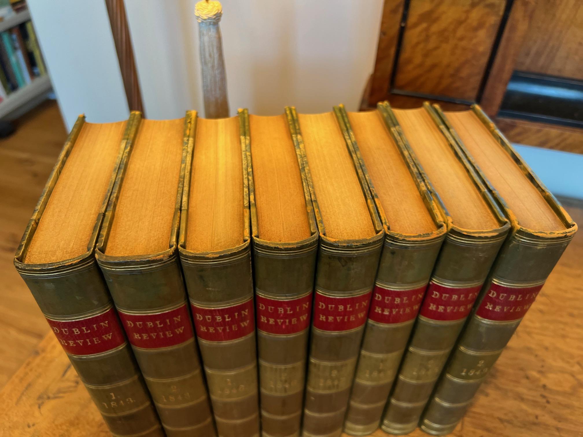 The Dublin Review, ensemble de périodiques reliés en cuir du début de l'époque victorienne, 8 volumes en vente 3