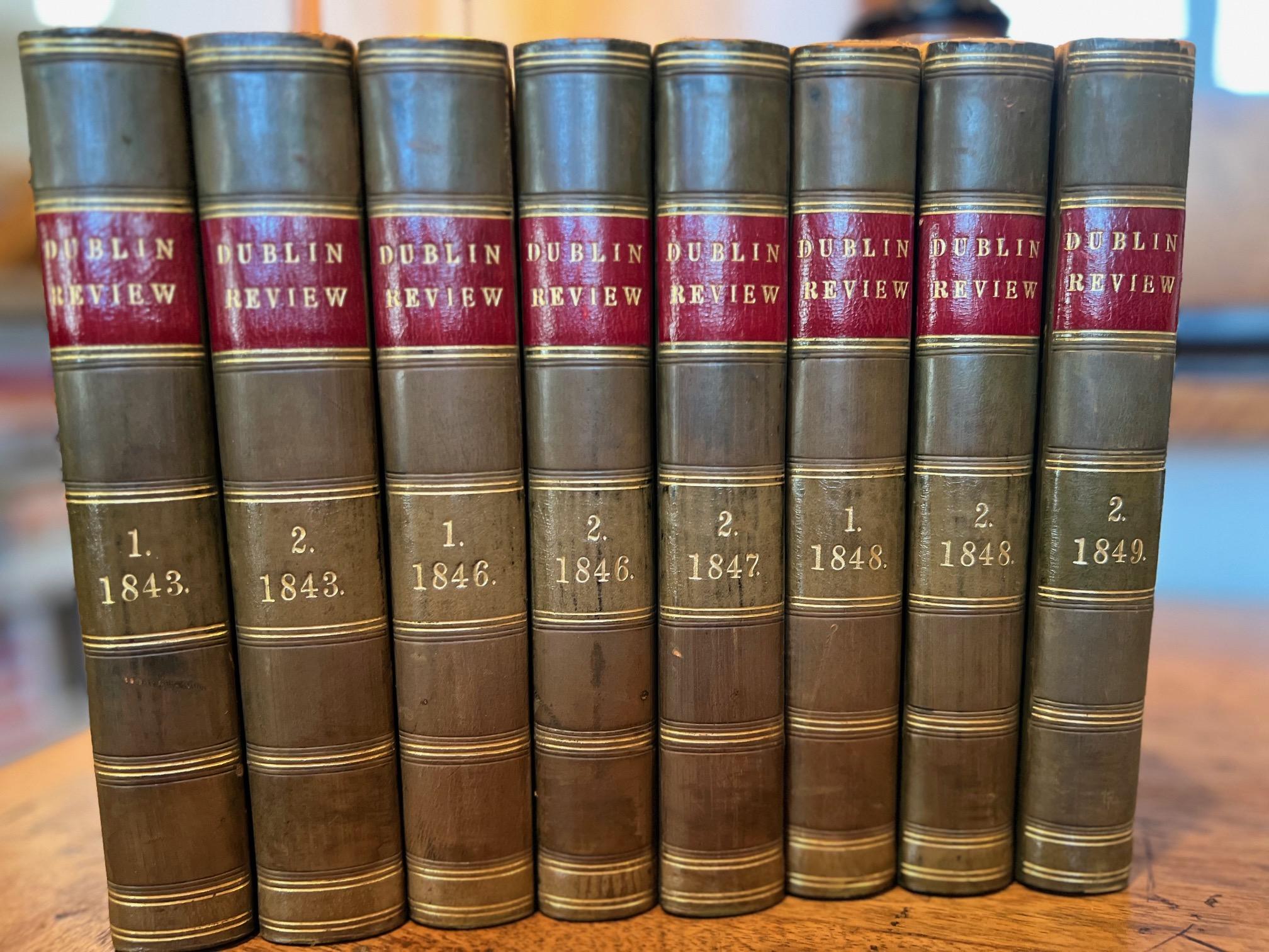 The Dublin Review, ensemble de périodiques reliés en cuir du début de l'époque victorienne, 8 volumes en vente 4