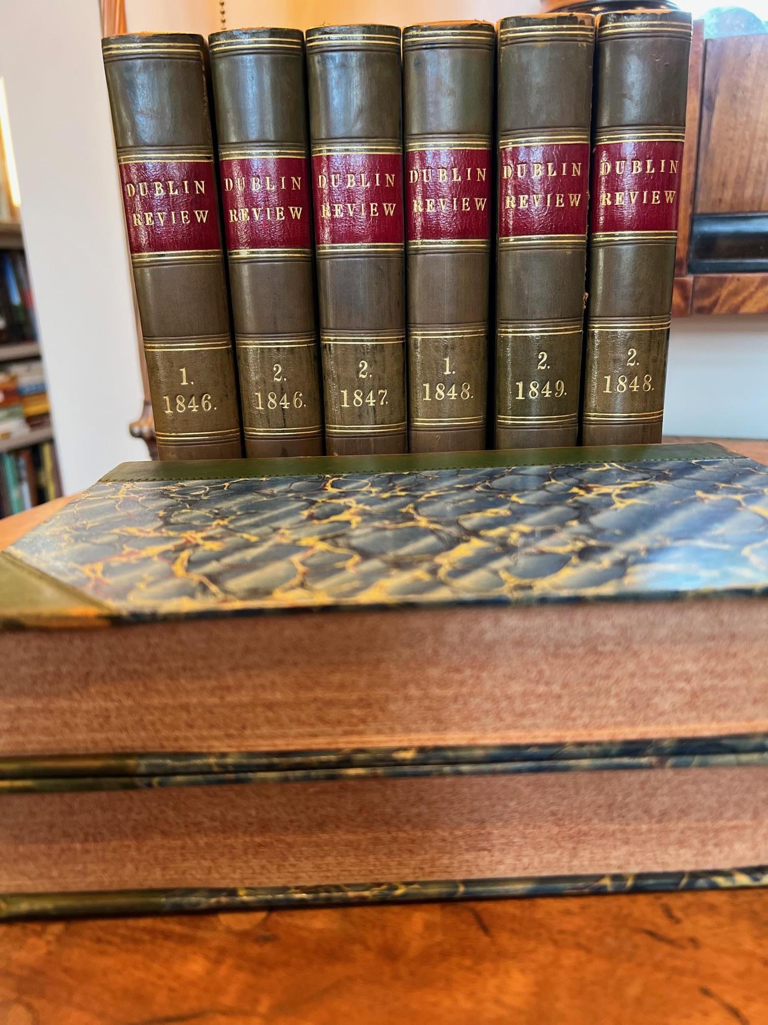 The Dublin Review, ensemble de périodiques en cuir du début de l'époque victorienne, 8 volumes (1843-1849)

Londres : C.I.C. et Thomas Richardson & Son, 1843-1849.

Une série partielle de The Dublin Review, huit volumes du début de la période