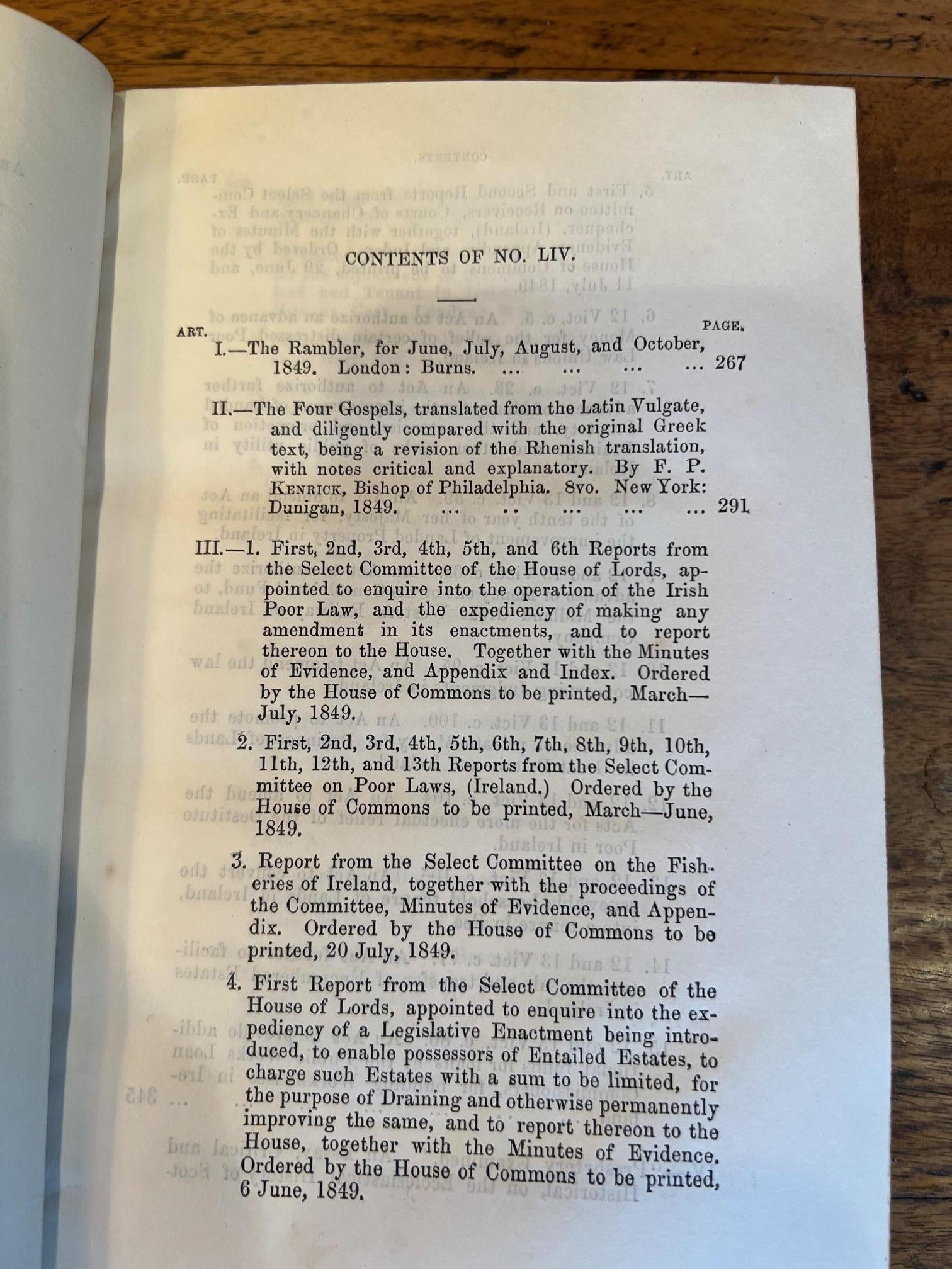 The Dublin Review, ensemble de périodiques reliés en cuir du début de l'époque victorienne, 8 volumes État moyen - En vente à Morristown, NJ