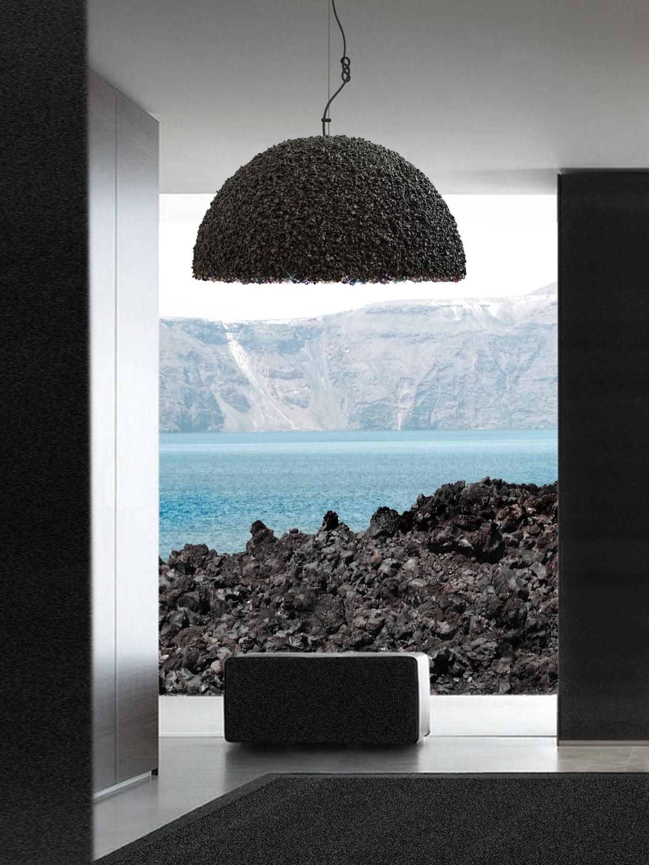 Postmoderno Lampada a sospensione Duchess Large Grey di Mammalampa in vendita