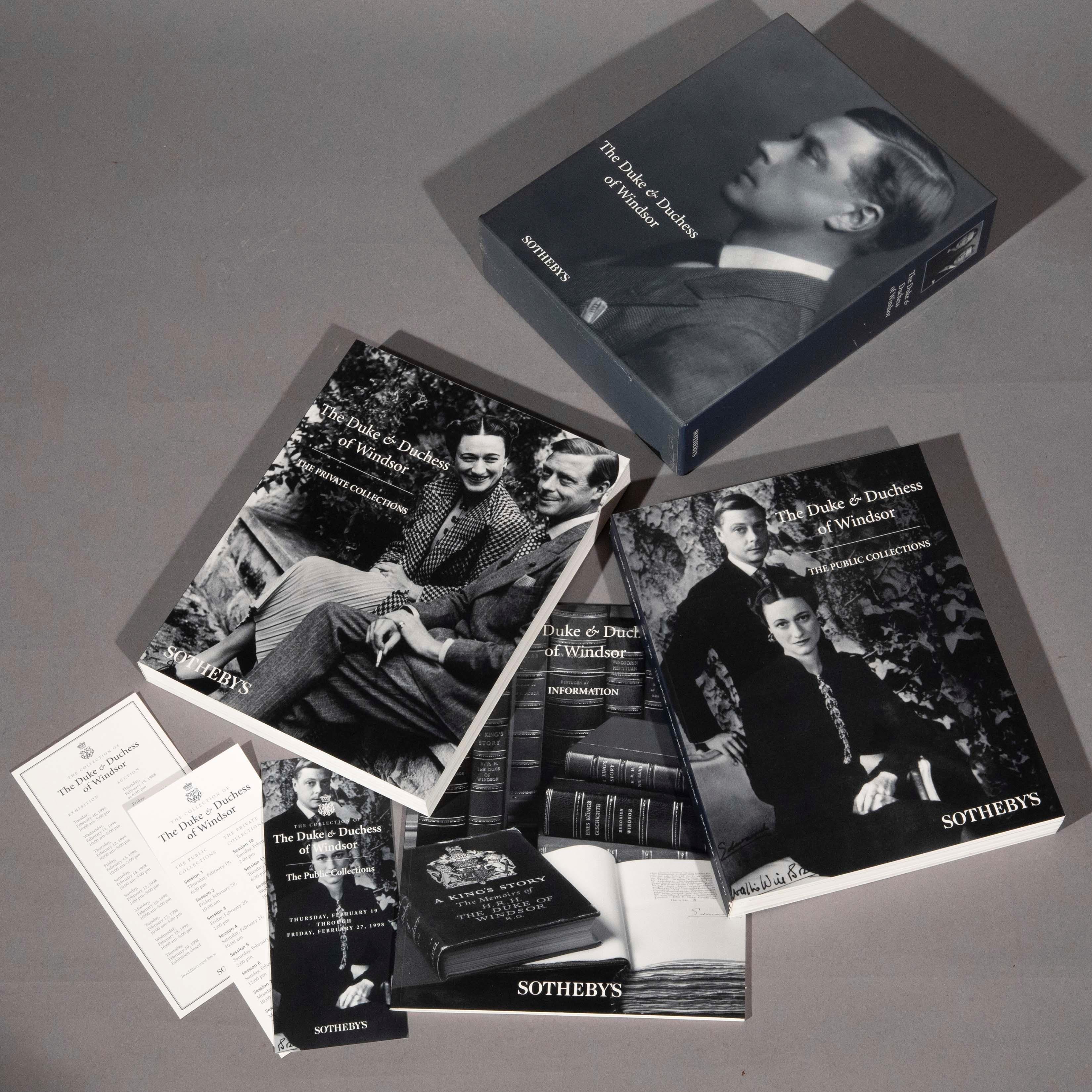 20th Century The Duke and Duchess of Windsor Sotheby's Auction Catalogs, Set of Three For Sale
