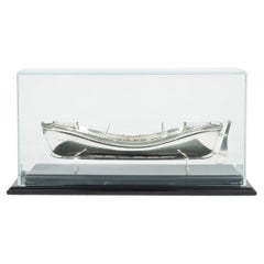 Antique The Duke of Northumberland’s silver Lifeboat by Garrard & Co, 1852