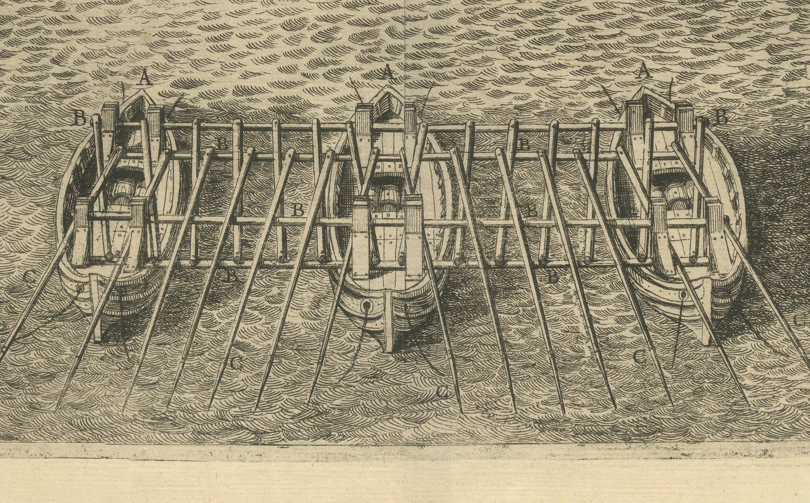 Die Pontonbrücke des Duke of Parma bei der Belagerung von Antwerpen, 1632 im Angebot 2