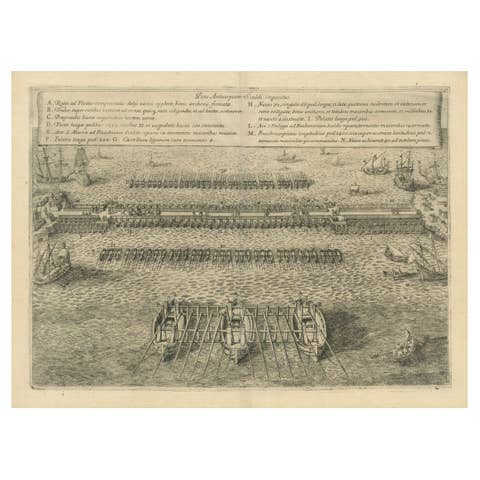The Duke of Parma's Pontoon Bridge in The Siege of Antwerp, 1632