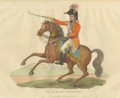 The Duke of Wellington on a Rearing Bay, Saber Raised, 1815