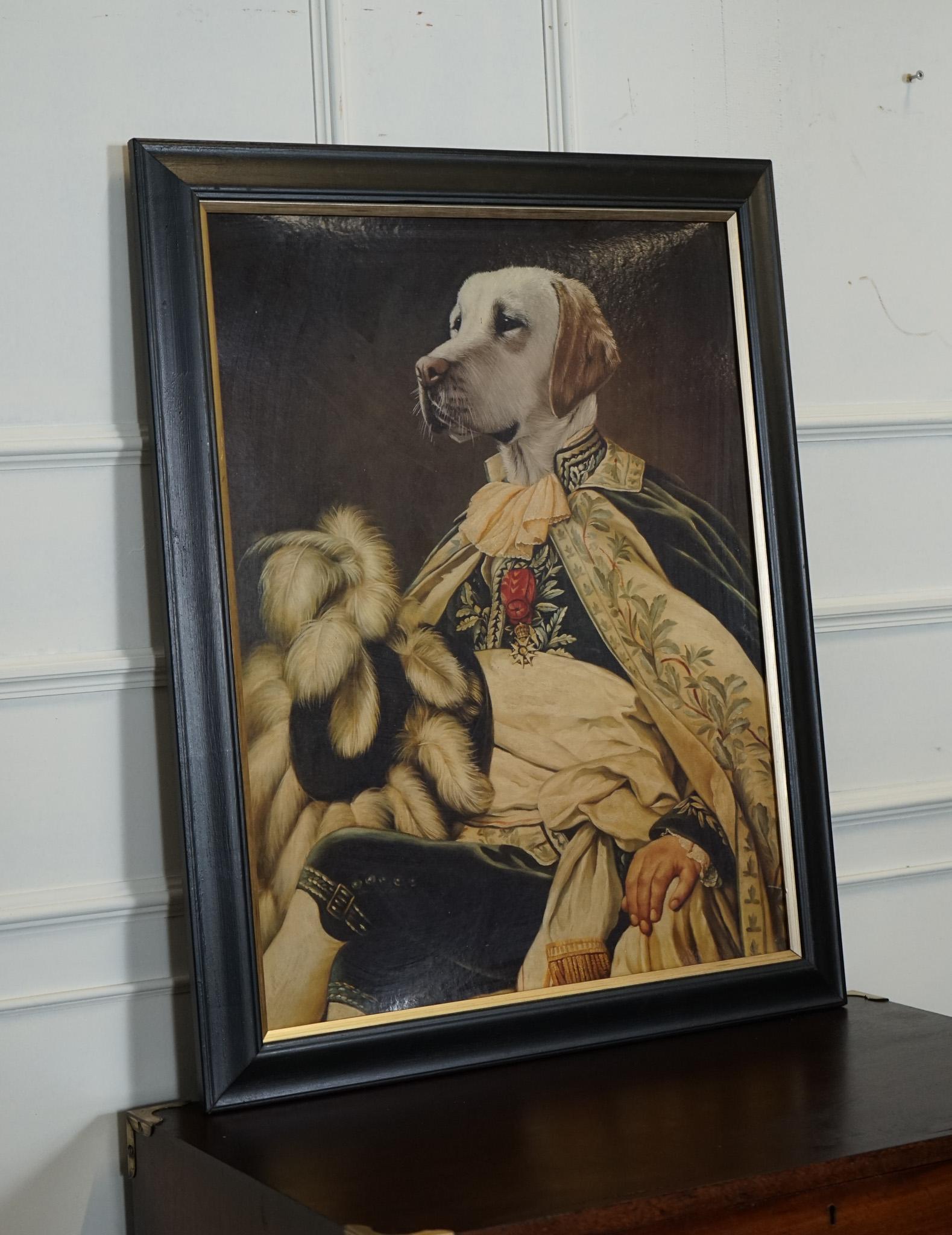 Hand-Crafted THE DUKE THIERRY PONCELET FRAMED ART PRiNT BLACK AND GOLD FRAME For Sale