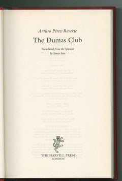 The Dumas Club by Arturo Pérez-Reverte
