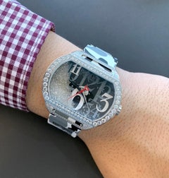 Fully Loaded White Diamond Timepiece Watch, The Dunamis Spartan