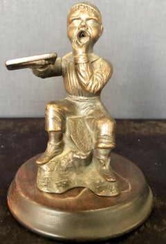Dunce Cigar Tip Cutter, Bronze Sculpture