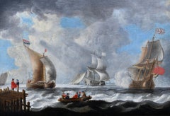 "The Dutch Fleet in the Harbor" School of Ludolf Bakhuyzen