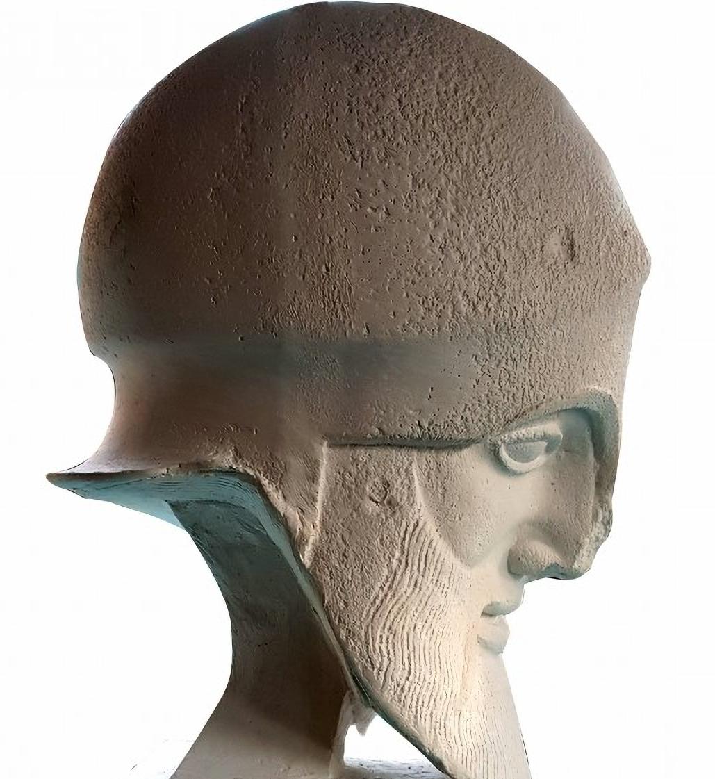 THE DYING WARRIOR PLASTER COPY OF THE ORIGINAL OF THE ATHENA AFAIA TEMPLE OF EGINA early 20th Century

1: 1 museum copy of the head of the famous 
