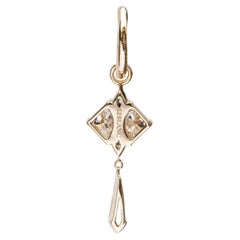 The Gold Eagle Ray Drop Hoop Earring & Charm