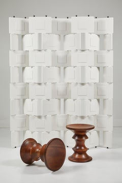 Eames "Time Life" Turned Walnut Stool, Herman Miller