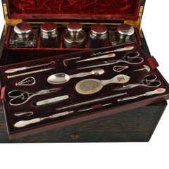 19th Century Victorian The Earl of Hardwicke Jewellery or Dressing Box, Silver