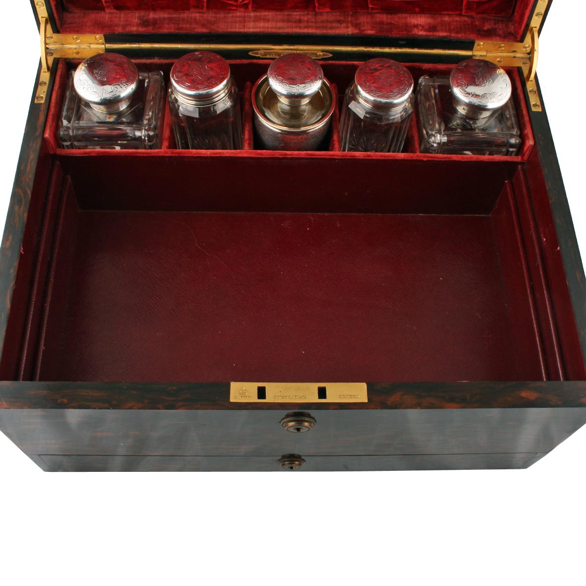 High Victorian 19th Century Victorian The Earl of Hardwicke Jewellery or Dressing Box, Silver 