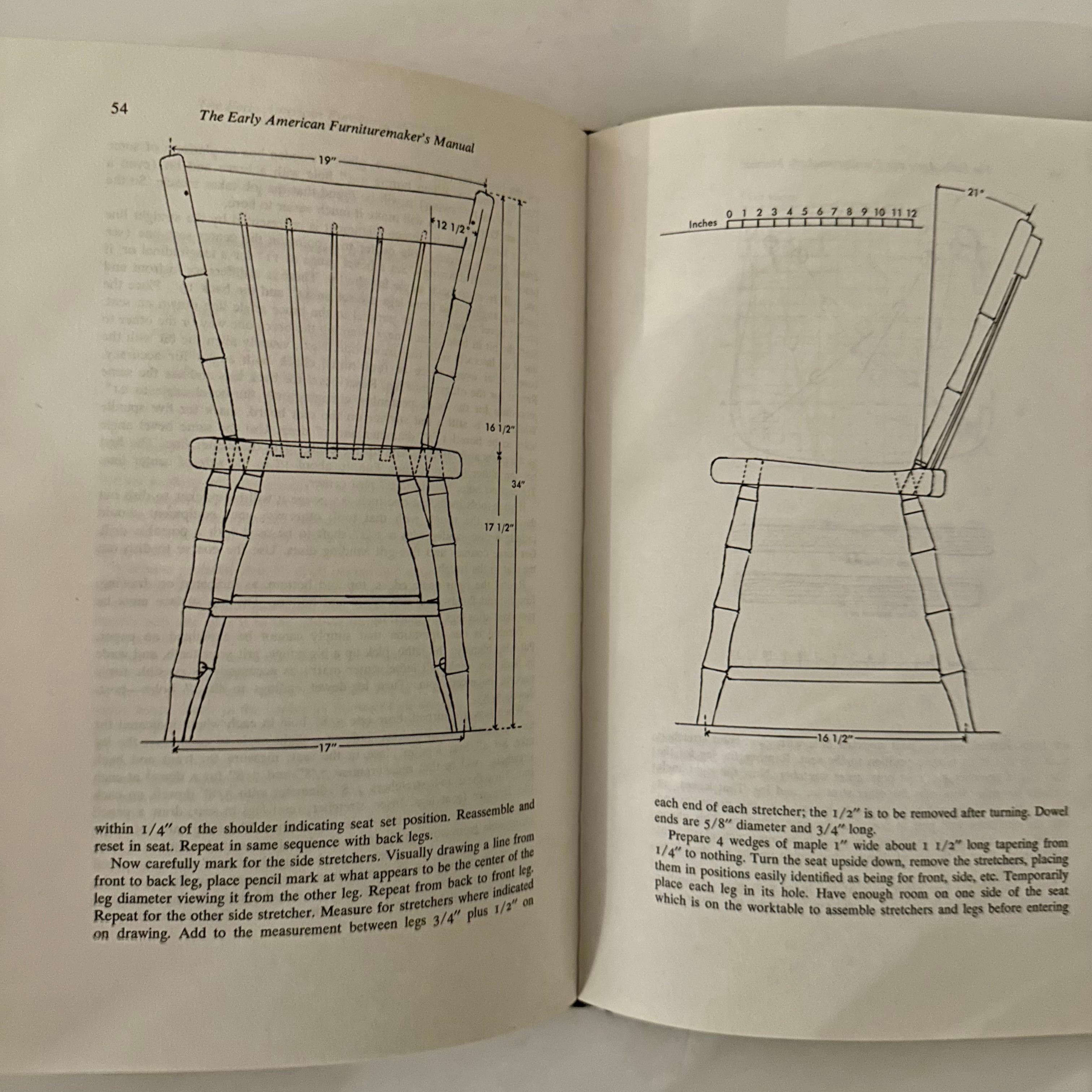 The Early American Furniture Maker's Manual - A. W. Marlow - New York, 1974 In Good Condition For Sale In London, GB
