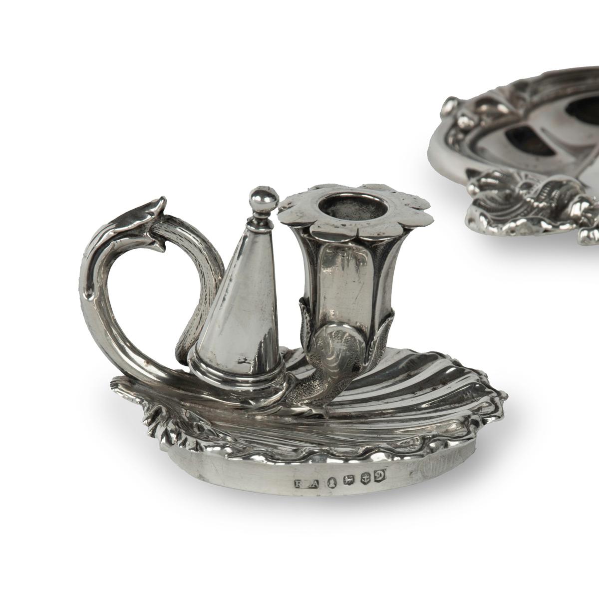 Inglese Il calamaio Rococò Revival in argento del generale Charles Nepean, risalente all'epoca vittoriana in vendita