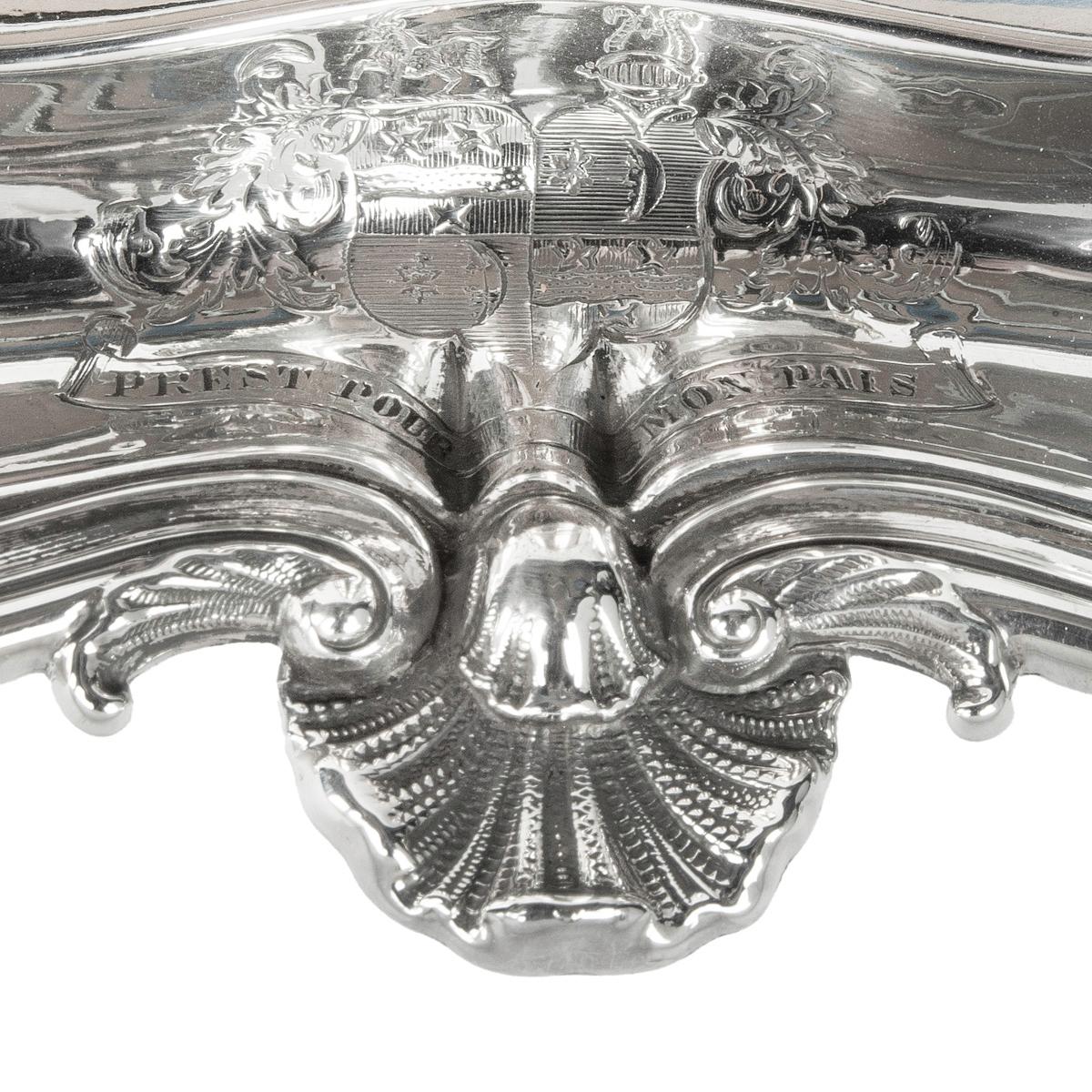 XIX secolo Il calamaio Rococò Revival in argento del generale Charles Nepean, risalente all'epoca vittoriana in vendita
