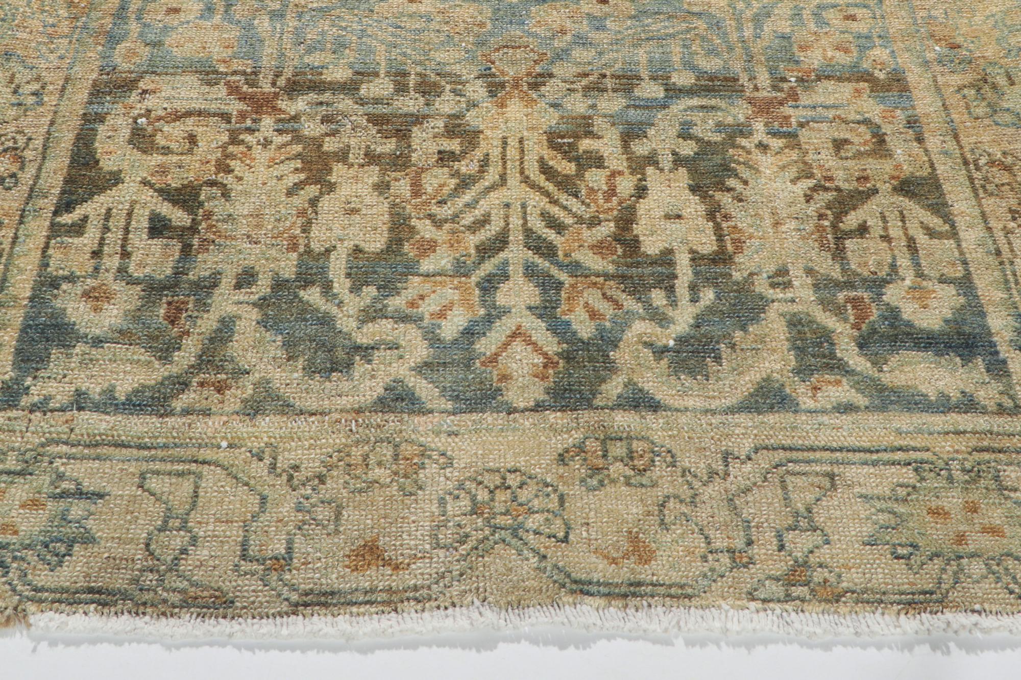 Tappeto persiano Malayer blu egeo del 1920 con stile moderno in vendita 2