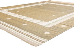 The Earthen Horizon: A Vintage Dhurrie Masterpiece of Modern Shibui Serenity