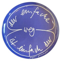 The Easy Way is Just the Way, piatto originale in ceramica di Eugene Gomringer, anni '70