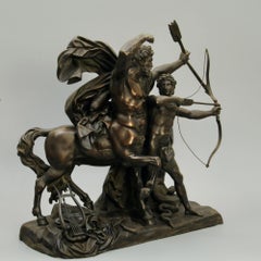 The Education of Achilles, a Bronze Group after Francois Rude