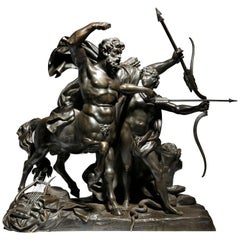 Antique Education of Achilles by The Centaur Chiron, after François Rude