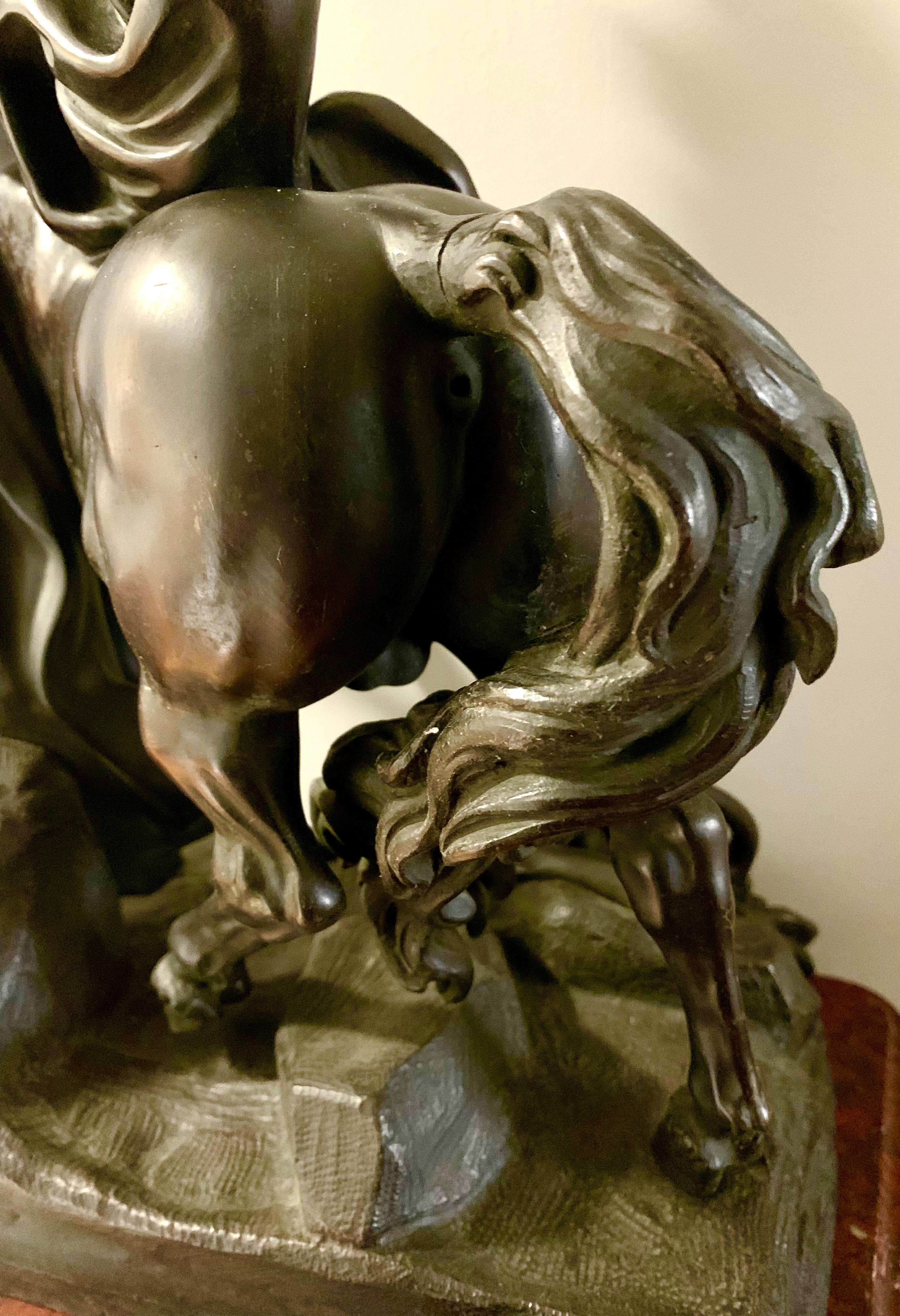 Education of Achilles by the Centaur Chiron Bronze Sculpture, Francois Rude For Sale 1