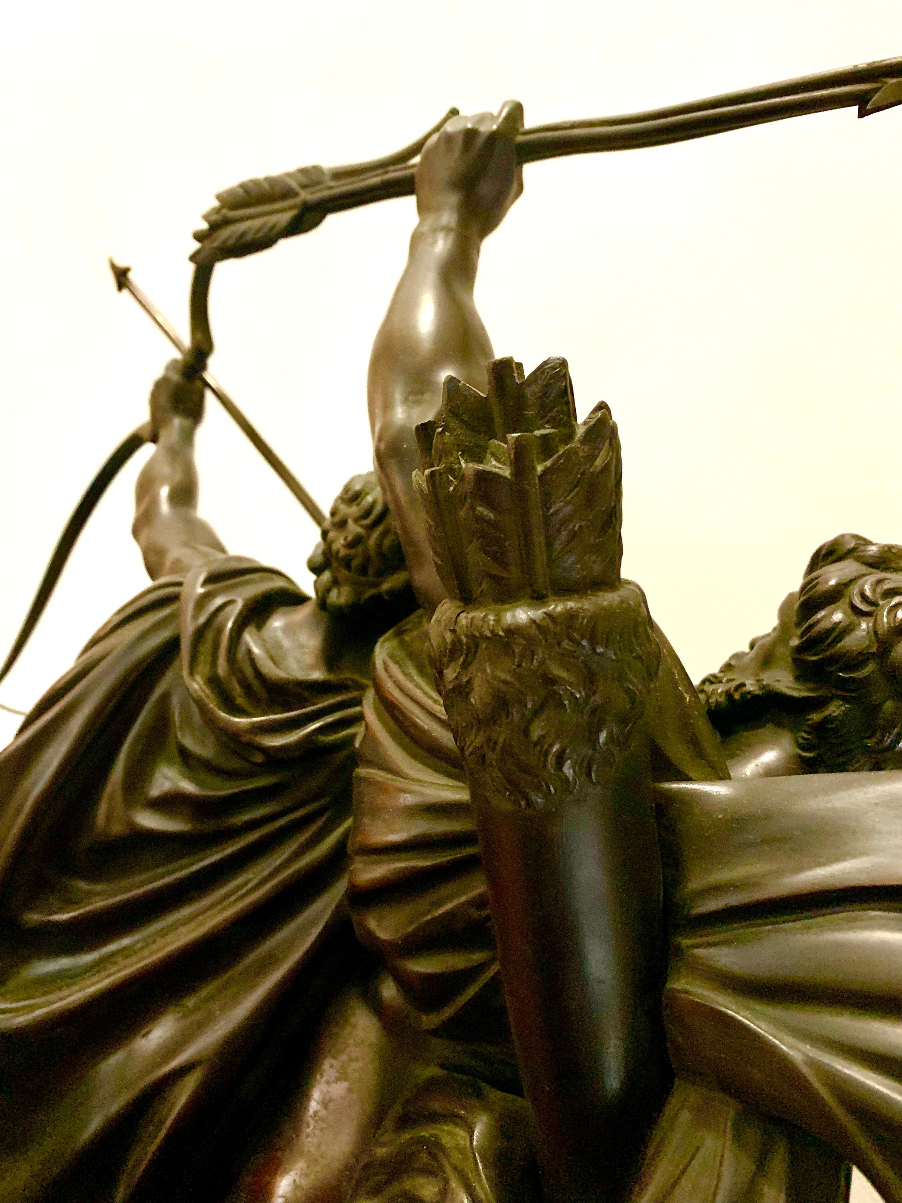 Education of Achilles by the Centaur Chiron Bronze Sculpture, Francois Rude For Sale 5
